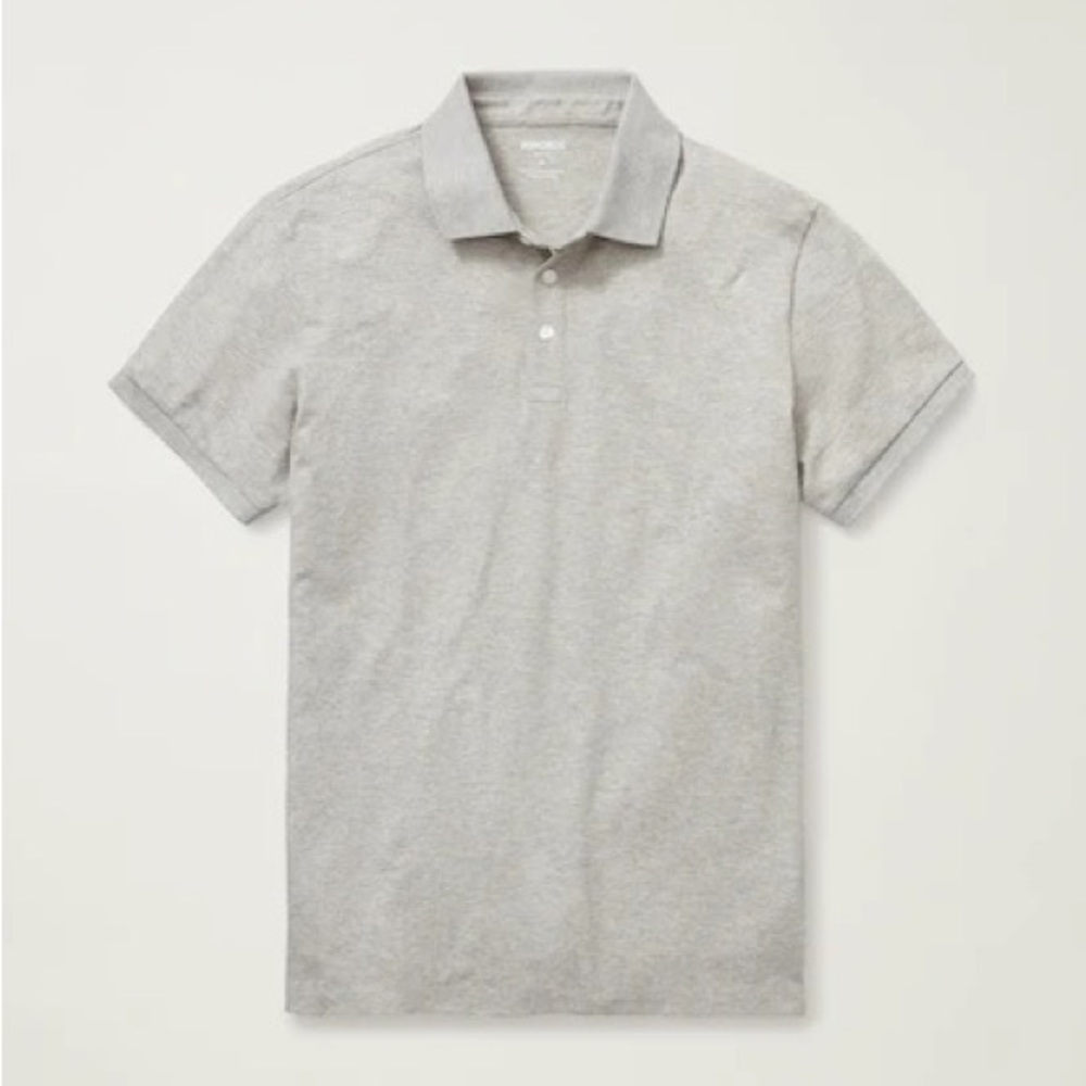 Bonobos Slim Fit Stretch Pique Polo in Heather Grey Size M